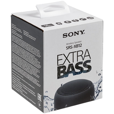 Portable Speaker SONY SRS-XB12, EXTRA BASS™Black Portable Speaker SONY SRS-XB12, EXTRA BASS™Black
