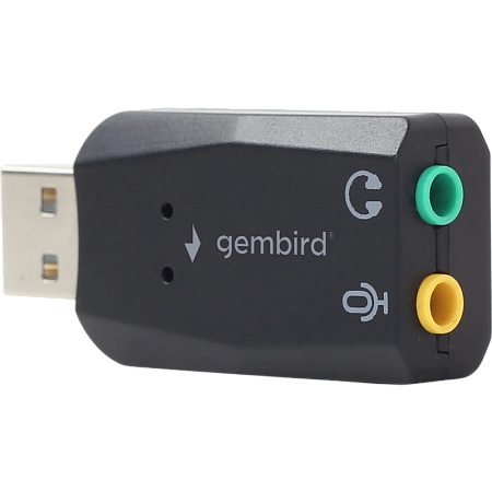 Sound Card Gembird SC-USB2.0-01, USB, 2x3.5 mm sockets: stereo output, microphone mono input
