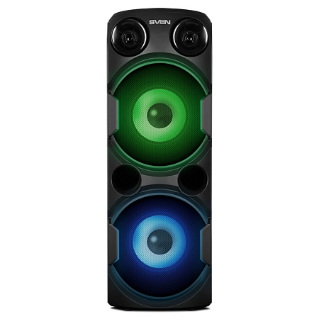 Partybox SVEN "PS-750" 80w, Black, Bluetooth, TWS, Bluetooth, FM, USB, microSD, 2x4400mA*h