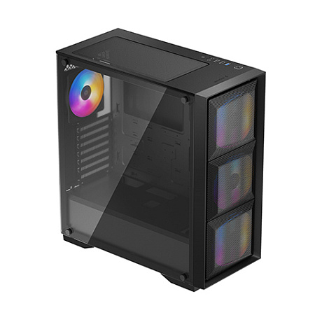Case ATX Deepcool MATREXX 50 MESH 4FS, w/o PSU, 4x120mm RGB, 2xUSB2.0, USB3.0, Front Mesh, Tempered 