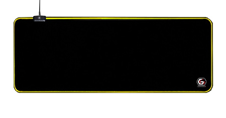 Gaming Mouse Pad  GMB  MP-GAMELED-L, 800 × 300 × 4mm, Natural rubber foam + Fabric, RGB, Black