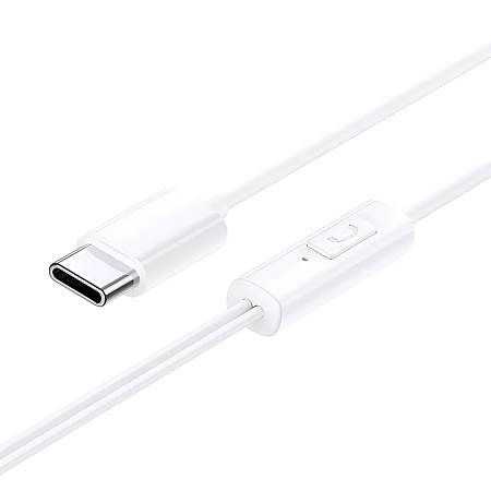 Baseus Wired Earphones Interface Type-C with Mic Encok CZ11,  Moon White