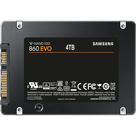 2.5" SATA SSD 4.0TB Samsung 860 EVO "MZ-76E4T0BW" [R/W:550/520MB/s, 98K IOPS, MJX, V-NAND 3bit MLC]