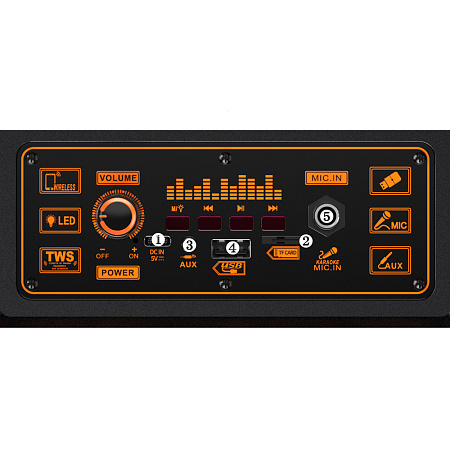 Jokade Party Speaker JD032, 20W, 8", Battery 2400mAh, Black