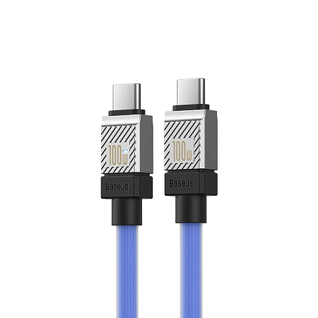 Baseus Cable CoolPlay Series Type-C to Type-C 5A 100W 1m, Blue Baseus Cable CoolPlay Series Type-C to Type-C 5A 100W 1m, Blue