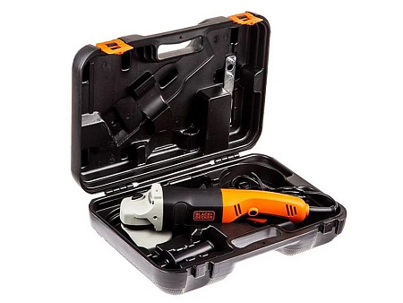 Angle Grinder Black+Decker (KG1202K-QS) 1200 W Kitbox, 125mm 11.000 rpm