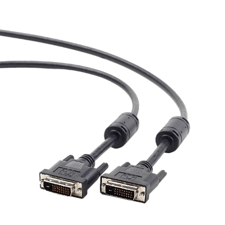 Cable DVI M to DVI M,  4.5m, Cablexpert DVI-D Dual link with ferrite, CC-DVI2-BK-15