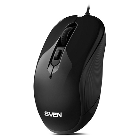 Mouse SVEN RX-520S, 800-3200 dpi, 6 buttons, Ambidextrous, Silent, 83g., 1.5m, USB, Black Mouse SVEN RX-520S, 800-3200 dpi, 6 buttons, Ambidextrous, Silent, 83g., 1.5m, USB, Black