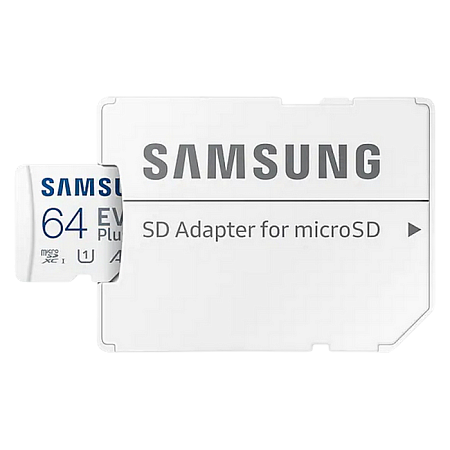 Карта памяти Samsung EVO Plus MicroSD, 64Гб (MB-MC64KA/EU)