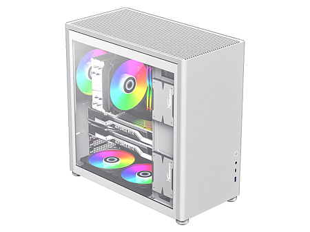 Case ATX GAMEMAX Spark Pro, w/o PSU, 0.8/0.6mm, Front Metal, Dual Side Tempered Glass, Dust Filter, 