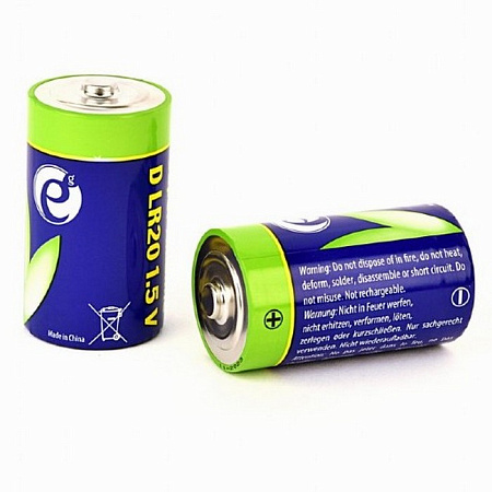 Батарейки Energenie EG-BA-LR20-01, D, 18000мА·ч, 2шт.