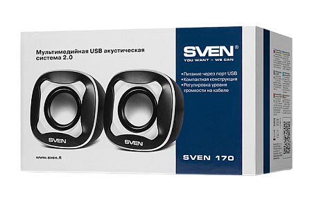 Speakers SVEN "170" Black/White, 5w, USB power