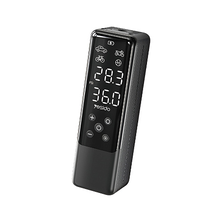 Yesido Air Pump Multifunction 20 Cylinders, 3 Mins from 2.0 to 2.5 Bar 12-24V Plug and Play Universal Cigarette Lighter Socket,VC05, Black Yesido Air Pump Multifunction 20 Cylinders, 3 Mins from 2.0 to 2.5 Bar 12-24V Plug and Play Universal Cigarette Lighter Socket,VC05, Black