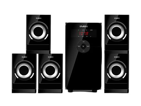 Audio System 5.1 SVEN "HT-201" 80w, USB, SD, FM, Display, RC, Black Audio System 5.1 SVEN "HT-201" 80w, USB, SD, FM, Display, RC, Black