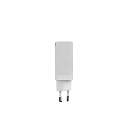 Helmet Wall Charger GaN 1*USB-A+2*Type-C 65W 6A, White