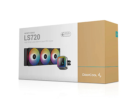AIO Liquid Cooling Deepcool "LS720" (<32.9dBA, 85.85CFM, 3x120mm, ARGB LED, 1607g.)