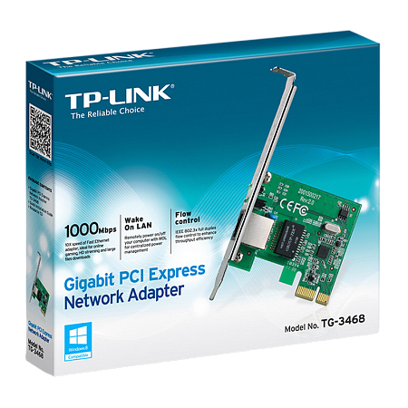 10/100/1000M PCI-Express Network Adapter, TP-LINK TG-3468, Realtek RTL8168B chipset