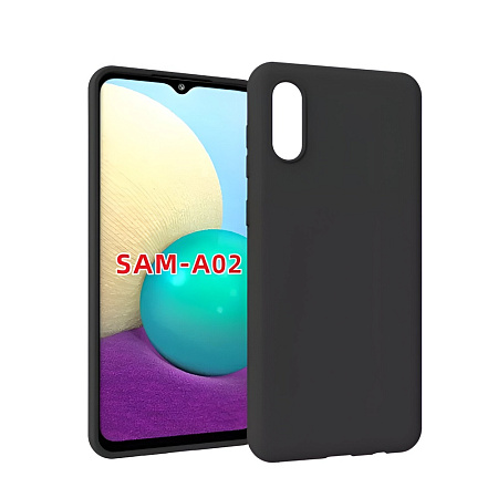 Helmet Case Liquid Silicone Samsung A02, Black