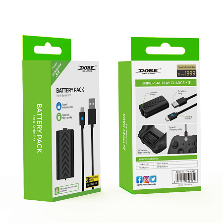 Dobe Battery Pack for Xbox One S/X, Black