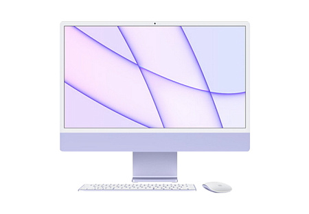 Моноблок Apple iMac A2438, M1 with 8-core CPU and 8-core GPU, 16ГБ/512Гб, macOS Big Sur, Purple