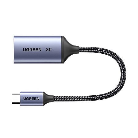 UGREEN Adapter Type-C 3.0 to DisplayPort 1.4 8K@60Hz 0.1M | CM654, Gray