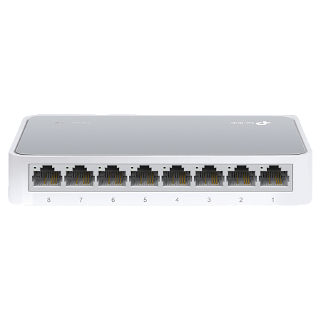 .8-port 10/100Mbps Desktop Switch  TP-LINK "TL-SF1008D", Plastic Case