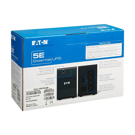 UPS Eaton 5E650iUSB 650VA/360W Line Interactive, AVR, RJ11/RJ45, USB, 4*IEC-320-C13 UPS Eaton 5E650iUSB 650VA/360W Line Interactive, AVR, RJ11/RJ45, USB, 4*IEC-320-C13