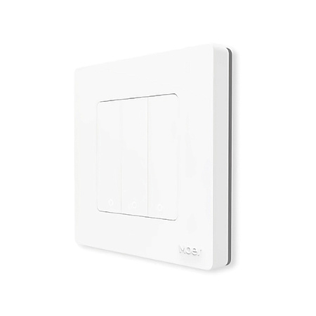 Moes Zigbee Star Ring Smart Push Button Swicth 3 Gang CR2032, white