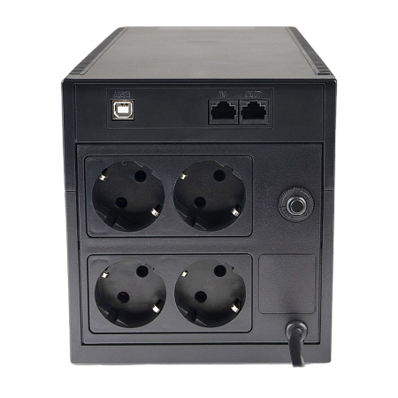UPS PowerCom RPT-1500AP 1500VA/900W Line Interactive, AVR, LED, RJ45/RJ11, USB, 4xSchuko Sockets