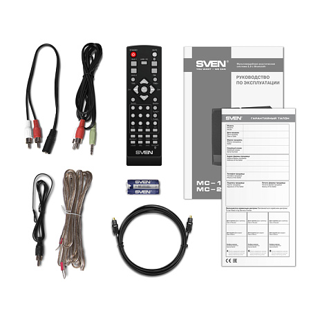 Speakers SVEN "MC-20" Black, 90w, Bluetooth, SD, USB Flash, Remote Control, FM, 3.5mm jack