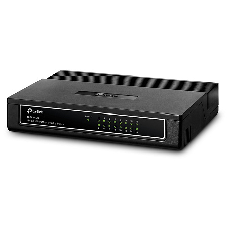 16-port 10/100Mbps Desktop Switch  TP-LINK " TL-SF1016D", Plastic Case