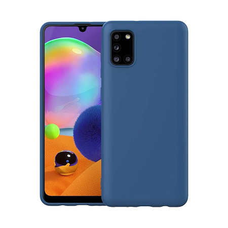 Helmet Case Liquid Silicone Samsung A31, Blue