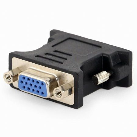 Adapter DVI M to VGA F, Cablexpert "A-DVI-VGA-BK", DVI-A 24-pin male to VGA 15-pin HD(3 rows) female