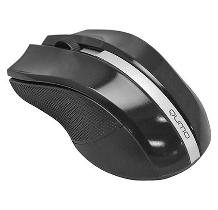 Wireless Mouse Qumo Style, Optical, 1000 dpi, 3 buttons, Ambidextrous, 2xAAA, Black, USB Wireless Mouse Qumo Style, Optical, 1000 dpi, 3 buttons, Ambidextrous, 2xAAA, Black, USB