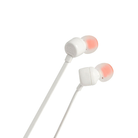 JBL Earphones 3.5mm with Mic Tune 110, White JBL Earphones 3.5mm with Mic Tune 110, White