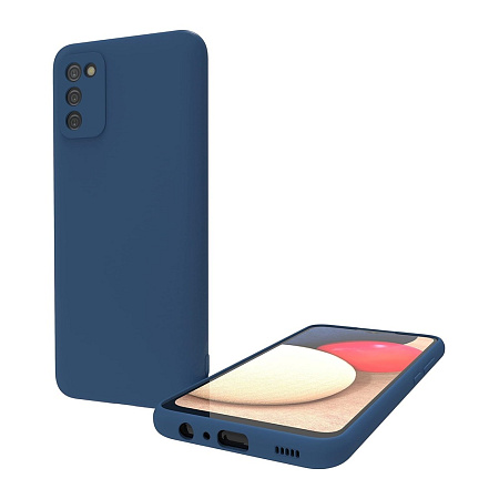 Helmet Case Liquid Silicone Samsung A02S, Blue