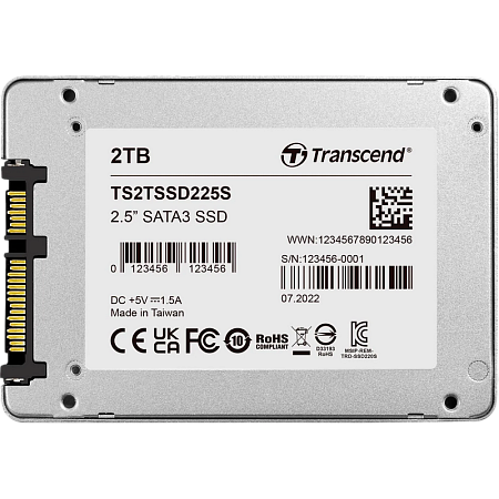 2.5" SATA SSD 2.0TB   Transcend SSD225S [R/W:560/500MB/s, 55K/80K IOPS, 720 TBW, 3DTLC]