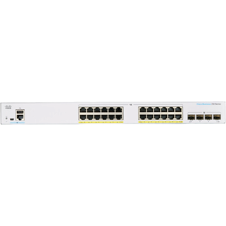 24-port Gigabit Full PoE Smart Switch Cisco CBS250-24FP-4G, 4 x 1G SFP