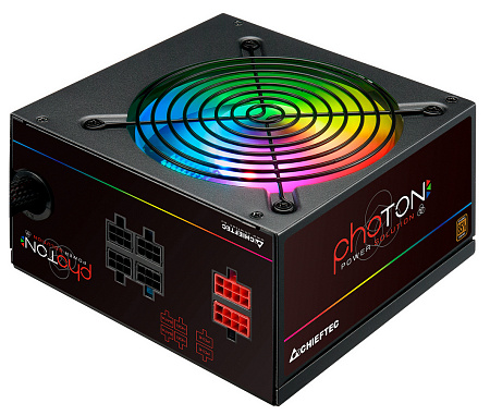 Power Supply ATX 750W Chieftec PHOTON CTG-750C-RGB, 85+, 120mm ARGB, Active PFC, Semi-modular, Black