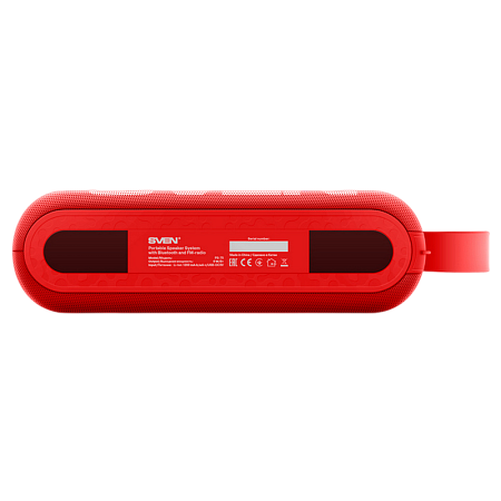 Speakers SVEN "PS- 75" Red, Bluetooth, FM, USB, microSD, 6w, Li-ion 1200mAh, Mic, DC 5 V
