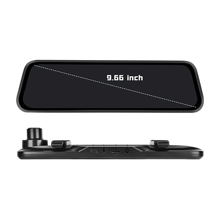 DVR Full-Screen Streaming With 2.5D Front And Rear Dual Lenses, Large Wide-Angle Touch Screen Operation, 10-inch Screen, Black