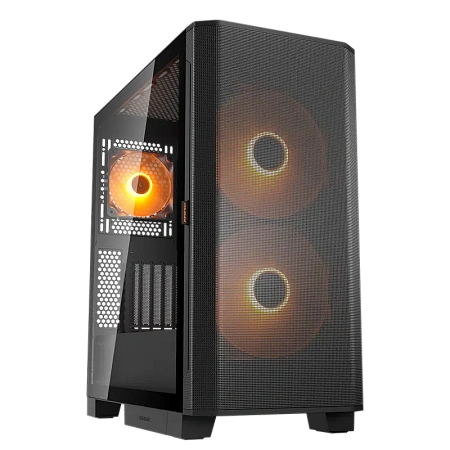 Компьютерный корпус Cougar Airface FLO RGB, Midi-Tower, Без блока питания, Чёрный