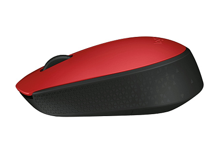 Wireless Mouse Logitech M171, 1000 dpi, 3 buttons, Ambidextrous, 69,3g., 1xAA, 2.4Ghz, Red