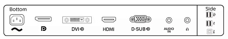 23.8" PHILIPS 241B8QJEB, Black, IPS, 1920x1080,60Hz,5ms,250cd,50M:1,D-Sub+HDMI+DP+USB,Spkrs,Pivot