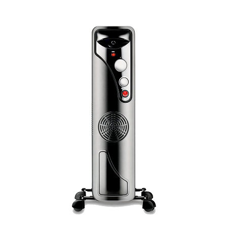 Raf Oil Radiator + Turbo Fan R.1129B, 11 Sections, 2900W, Black