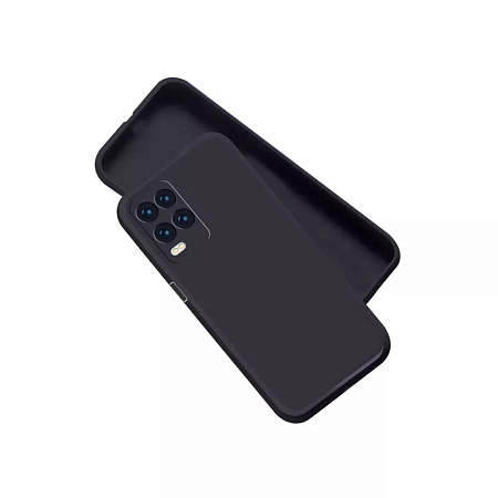 Helmet Case Liquid Silicon Realme 8, Black Helmet Case Liquid Silicon Realme 8, Black