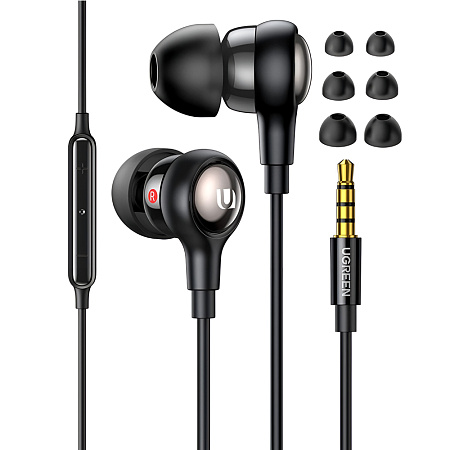 UGREEN Wired Earphones 3.5mm In-Ear | EP103, Black