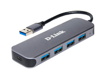 USB 3.0 Hub 4-port D-link "DUB-1341/C2A", (4xUSB3.0, 1xMicroUSB for Power Adapter)