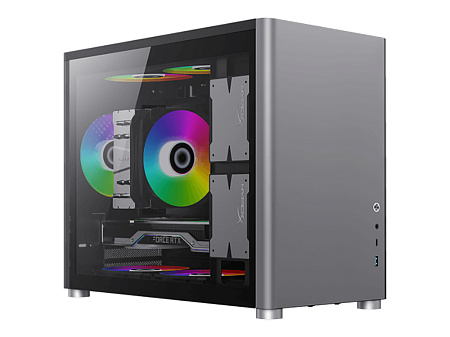 Case mATX GAMEMAX Spark, w/o PSU, 0.8/0.6mm, Front Metal, Dual Side Tempered Glass, Dust Filter, 1xU