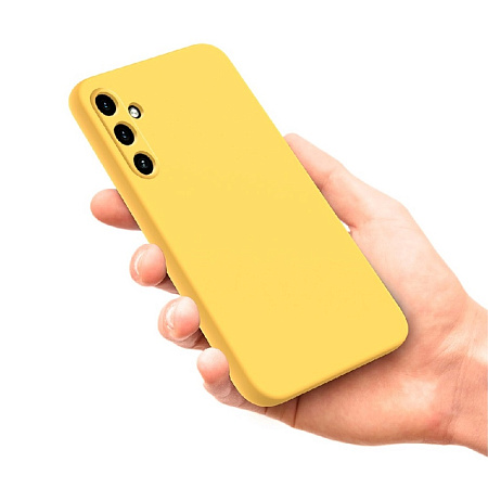 WOO Case Liquid Silicone Samsung A15 4G, Yellow WOO Case Liquid Silicone Samsung A15 4G, Yellow